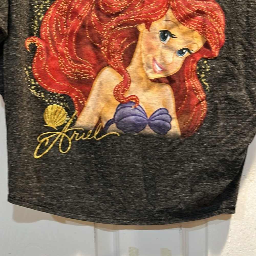 Disney Parks The Little Mermaid Ariel Off Shoulder Dolman Sleeve Tee XS Shirt - Picture 5 of 6